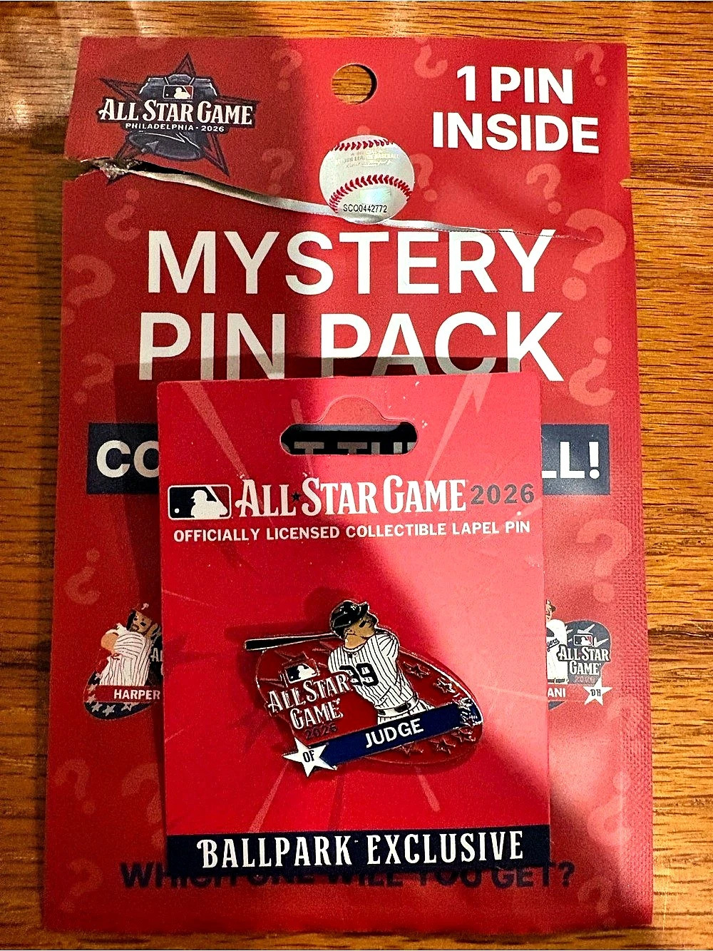 MLB All Star Game 2026 Philadelphia Mystery Pin Pack - Aaron Judge
